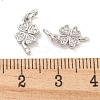 Rack Plating Brass Micro Pave Clear Cubic Zirconia Charms KK-Q814-08P-3