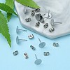 100Pcs 304 Stainless Steel Stud Earring Findings STAS-YW0001-43C-6