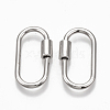 Brass Screw Carabiner Lock Charms KK-T047-07P-2