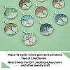   10Pcs 10 Style Mixed Gemstone Pendants G-PH0019-19-6