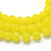 Baking Painted Imitation Jade Glass Round Bead Strands X-DGLA-Q021-10mm-24-1