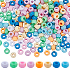 SUNNYCLUE 800Pcs 8 Colors Opaque Plastic Beads KY-SC0001-87-1