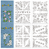 4 Sheets 11.6x8.2 Inch Stick and Stitch Embroidery Patterns DIY-WH0455-136-1