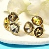 304 Stainless Steel Rhinestone Stud Earrings EJEW-M070-03G-1