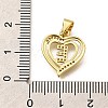 Rack Plating Brass Micro Pave Cubic Zirconia Pendants KK-L226-101G-E-3