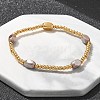 304 Stainless Steel Beads Stretch Breacelets for Women BJEW-M054-01G-01-1