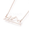 304 Stainless Steel Alps Pendant Necklaces NJEW-Z001-01RG-4