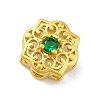 Rack Plating Brass Micro Pave Cubic Zirconia Beads KK-G408-01MG-2