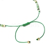 Natural Keshi Pearl & Glass Beads Braided Bead Bracelets for Women BJEW-JB12369-4