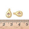 Brass Micro Pave Cubic Zirconia Charms KK-D504-20C-G-3