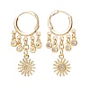 3 Pairs 3 Style Star & Moon & Sun Clear Cubic Zirconia Dangle Leverback Earrings EJEW-JE05014-5
