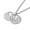 304 Stainless Steel Double Layer Pendant Necklaces NJEW-D047-04P-3