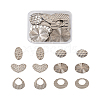 24Pcs 6 Style 304 & 201 Stainless Steel Pendants STAS-TA0004-79-19