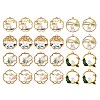 24Pcs 6 Style Alloy Enamel Pendants ENAM-SZ0001-41G-1