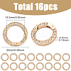 16Pcs Alloy Rhinestone Spring Gate Rings FIND-SP0004-52E-2