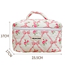 Bowknot Printed Cotton Cosmetic Zipper Tote Bags PW-WGB0E56-01-2