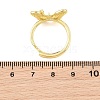Brass Micro Pave Cubic Zirconia Adjustable Ring Components KK-CBAC351-04G-3