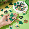 40Pcs 8 Styles Saint Patrick's Day Cloth Polyester Embroider Sew On Patches PATC-TA0001-60-7