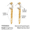 304 Stainless Steel Tassel Stud Earrings for Women BJ7288-6