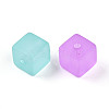 Frosted Transparent Acrylic Beads FACR-N006-03-2
