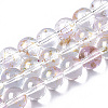 Transparent Spray Painted Glass Bead Strands LS-GLAA-N035-03C-B07-1