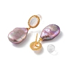 Teardrop Natural Pearl Stud Earrings for Women EJEW-E303-34G-2