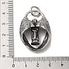 304 Stainless Steel Pendants STAS-D091-07AS-3