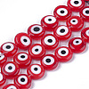 Handmade Evil Eye Lampwork Beads Strands LAMP-S191-01C-02-1