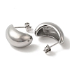 304 Stainless Steel Teardrop Stud Earrings for Wome EJEW-S237-01C-2