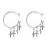 Tarnish Resistant 304 Stainless Steel Dangle Stud Earrings EJEW-JE04173-04-3