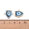 Alloy Enamel Blue Evil Eye Links Connector Charms with Resin ENAM-N071-03E-G-3