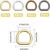 Fingerinspire 240Pcs 4 Color Alloy D Rings/Triangle Rings FIND-FG0001-33-2