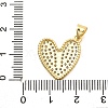 Brass Micro Pave Cubic Zirconia Pendants KK-C087-19G-3