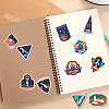 Cartoon Aerospace Theme Badge Paper Stickers Set DIY-G066-39-5