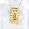 Brass Religion Pendant Necklaces NJEW-C071-06C-G-3