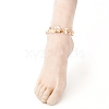 Brass Horse Eye Charm Anklets AJEW-AN00346-01-4