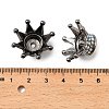 Alloy Rhinestone Crown Beads FIND-NH0001-19B-3