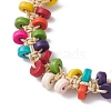 Flat Round Synthetic Turquoise Heishi Beaded Braided Bracelets for Men Women BJEW-JB12162-3
