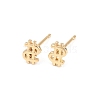 Brass Stud Earrings EJEW-P346-01D-G-4