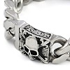 304 Stainless Steel Cuban Link Chain Bracelets for Men BJEW-B102-05AS-2