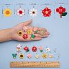 DIY 3D Flower Dangle Earring Making Kit DIY-SZ0008-56-2