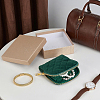 Rhombus Textured Velvet Jewelry Storage Zipper Pouches for Earrings Rings Bracelets Necklaces ABAG-WH0085-012E-4