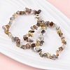 Natural Botswana Agate Chip Beaded Stretch Bracelets for Women Men BJEW-L038-01C-3