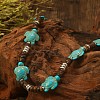 Sea Turtle Dyed Synthetic Turquoise & Coconut Heishi Beaded Necklaces for Men FS-WG4C8C3-01-2