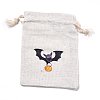 Halloween Cotton Cloth Storage Pouches ABAG-M004-01G-1