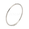 Non-Tarnish 304 Stainless Steel Simple Plain Bangle for Women BJEW-F461-01D-P-1