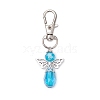 10Pcs 10 Colors Angel Glass Pendant Decorations HJEW-JM02567-4