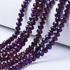 Electroplate Transparent Glass Beads Strands LS-EGLA-A034-T1mm-UA06-1