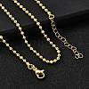 2.5MM Brass Ball Chain Necklaces NJEW-M108-04G-4