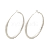 Brass Hoop Earrings for Women EJEW-A121-18C-S-2